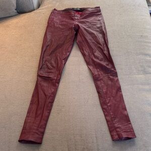 Carolina Sarria Red Leather Pants